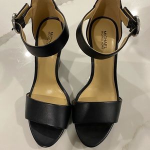 MICHAEL Michael Kors black wedge